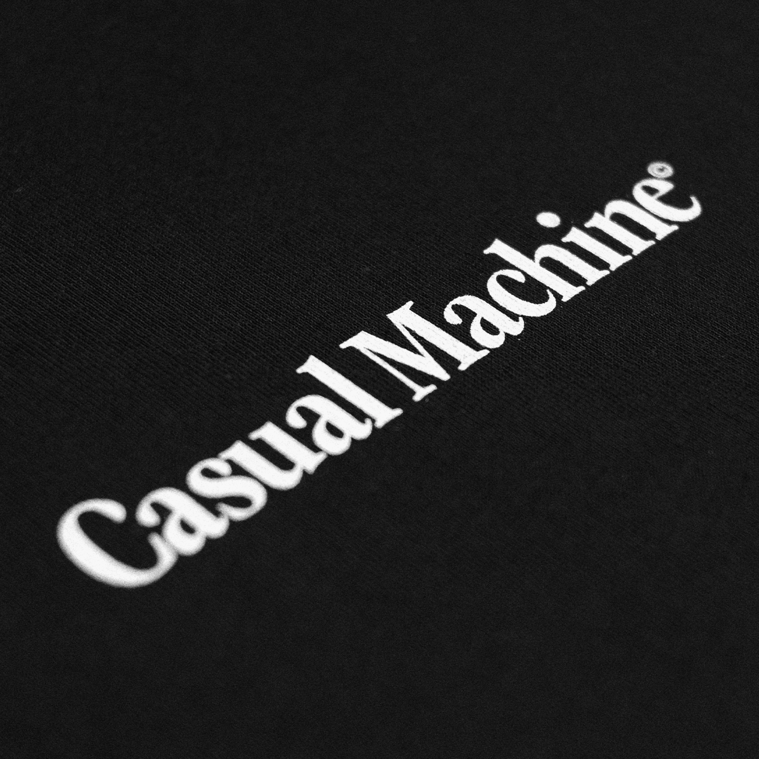 Sérigraphie hoodie noir Casual Machine