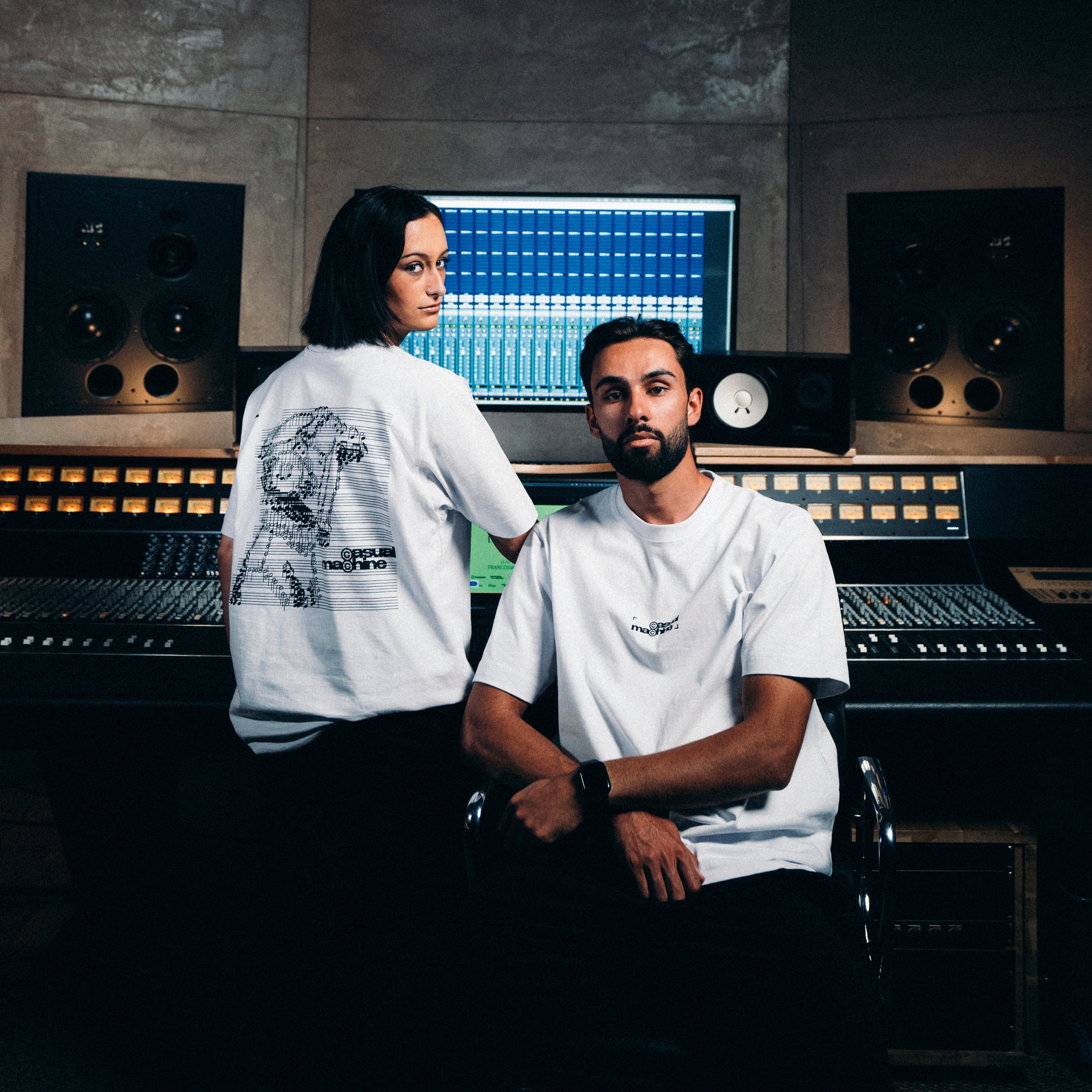 T-shirt Casual Records - Blanc