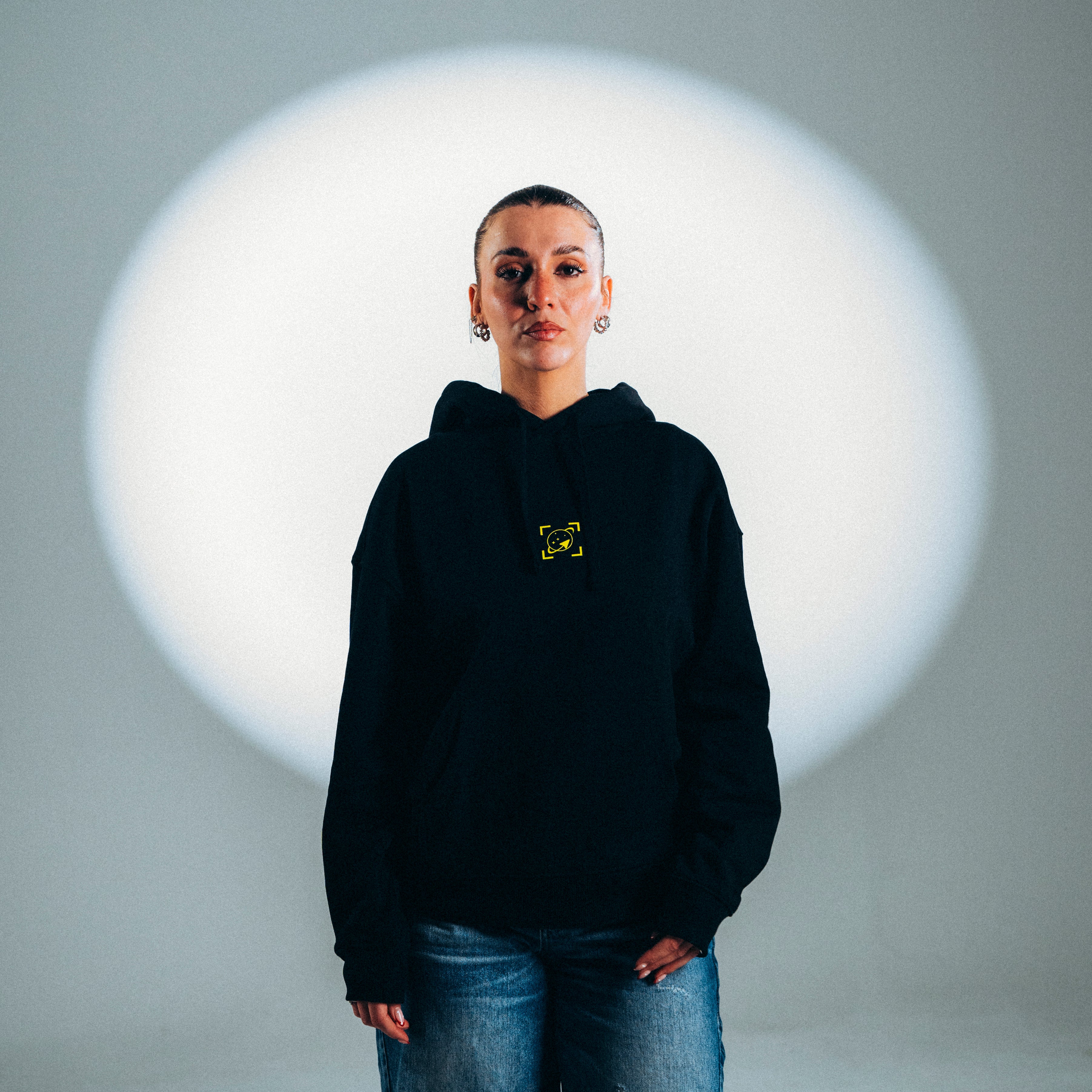 hoodie-sweat-noir-unisexe-impression-serigraphie-avant-coton-biologique