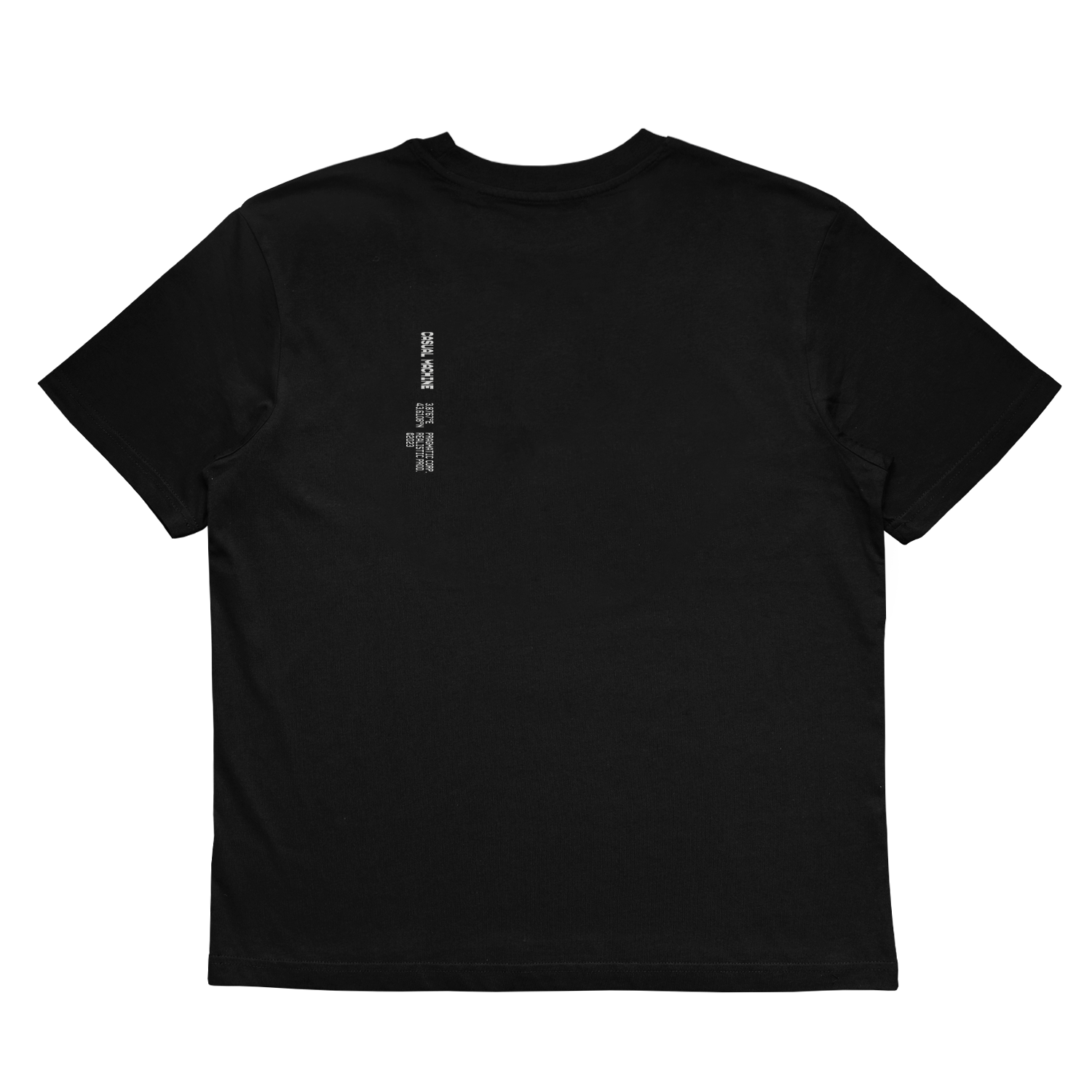 T Shirt noir dos Casual Machine