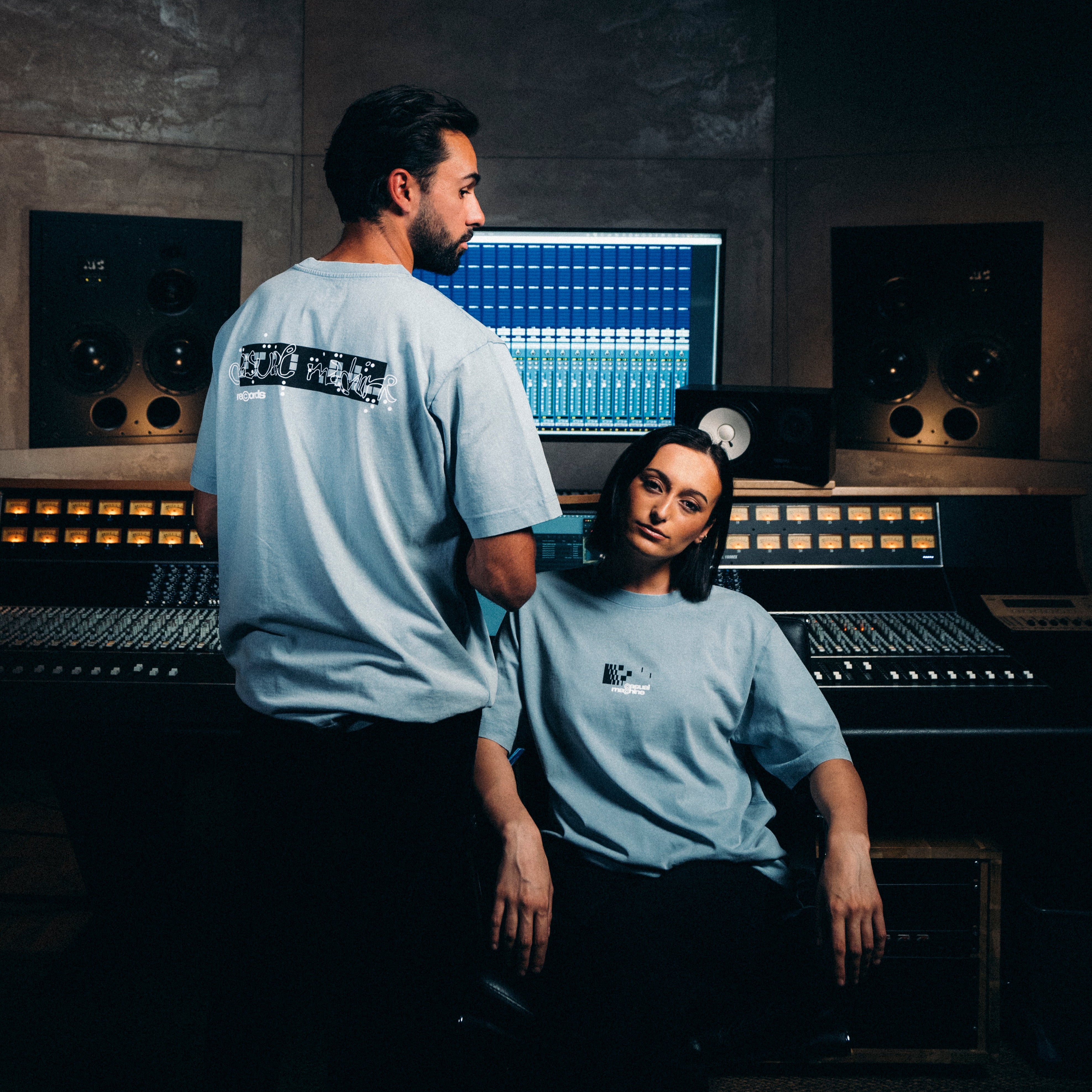 T-shirt Casual Records - Bleu