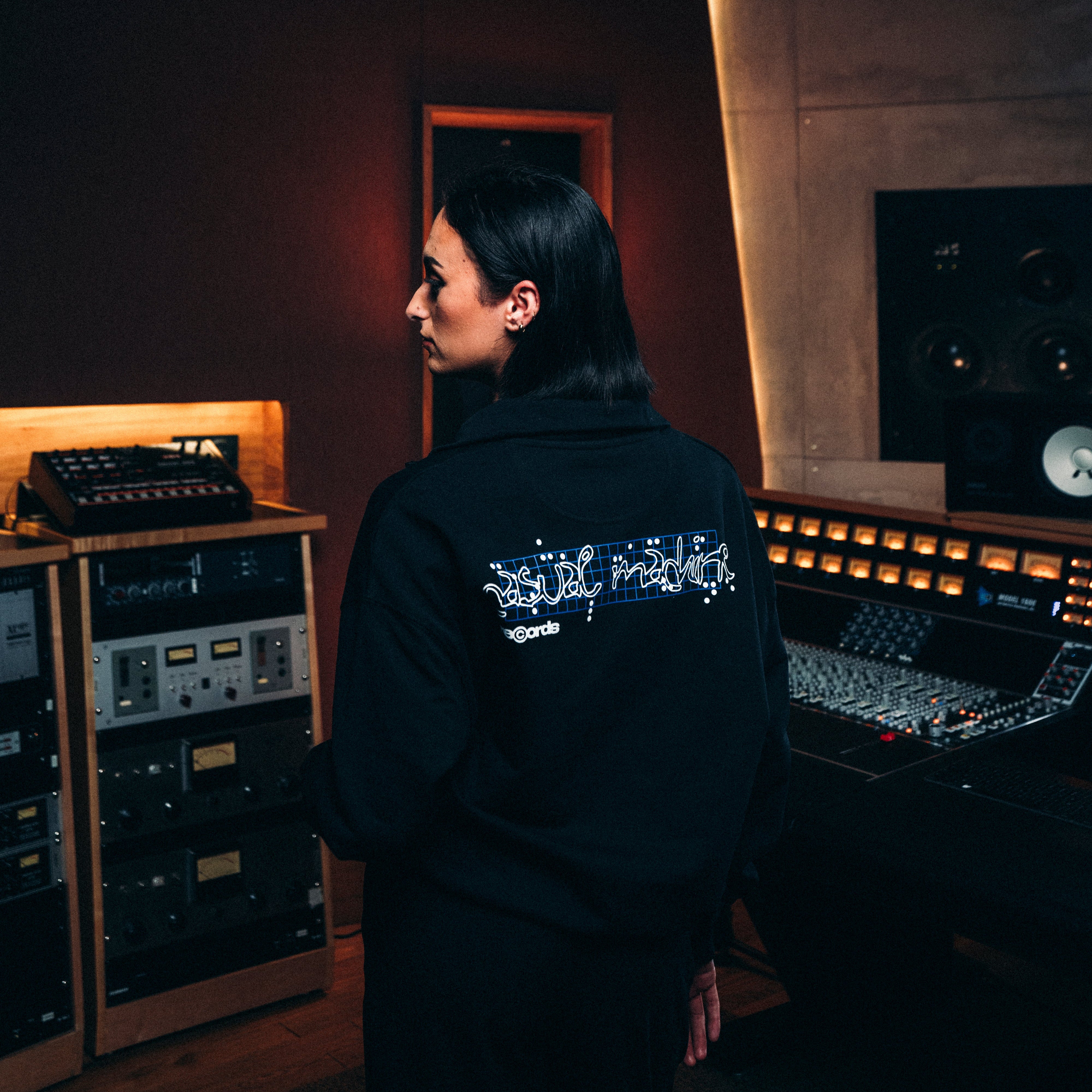 Pull zippé Casual Records - Noir